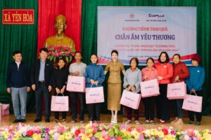 Ecopillo trao 130 chăn ấm cho gia đình khó khăn ở hà Tĩnh